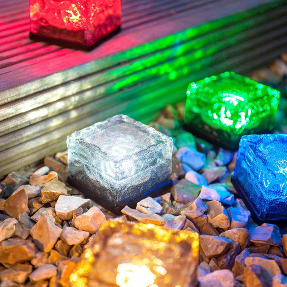 Solar Garden Cube Light With Colour Changing Water Ripple Effect