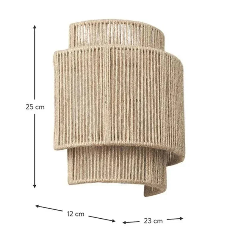 Handwoven Rattan Bamboo Wall Light