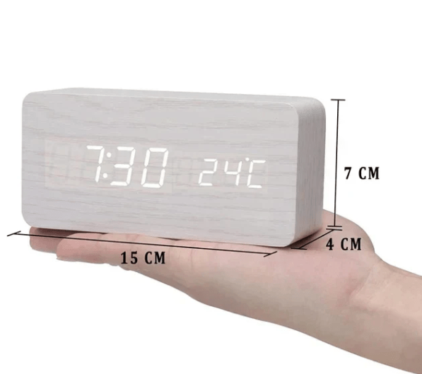 VocaTone | LED Alarm Clock – Minimalist Sound-Activated Display