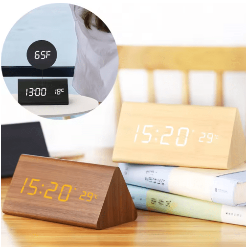 VocaTone | LED Alarm Clock – Minimalist Sound-Activated Display