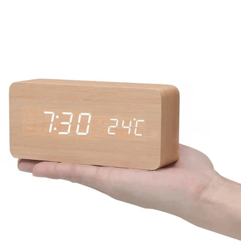 VocaTone | LED Alarm Clock – Minimalist Sound-Activated Display